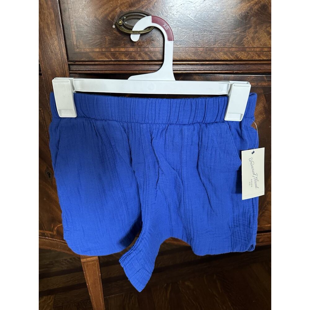 Universal Thread Girls Blue Gauze Shorts XS Elastic Waist Solid- Set Of 3